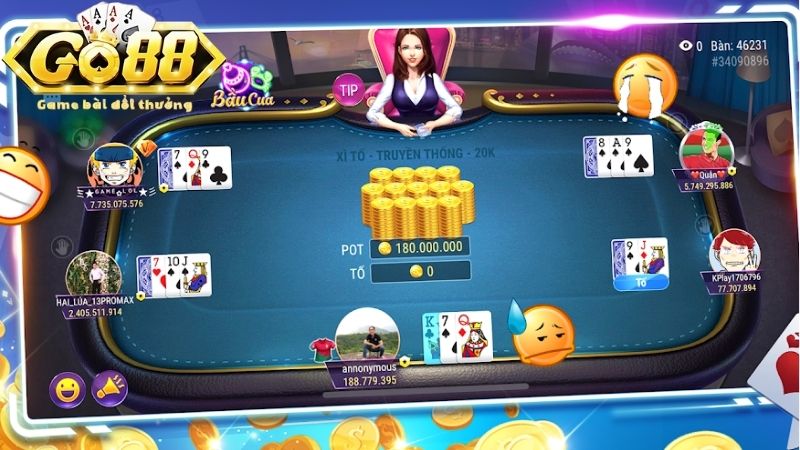 Các dòng Xì tố có trên Go88