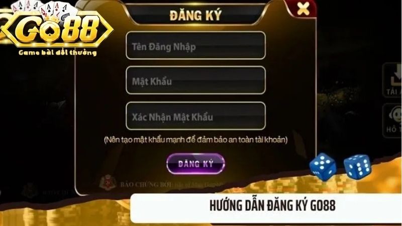 Hướng dẫn chi tiết các thao tác đăng ký Go88 trực tuyến